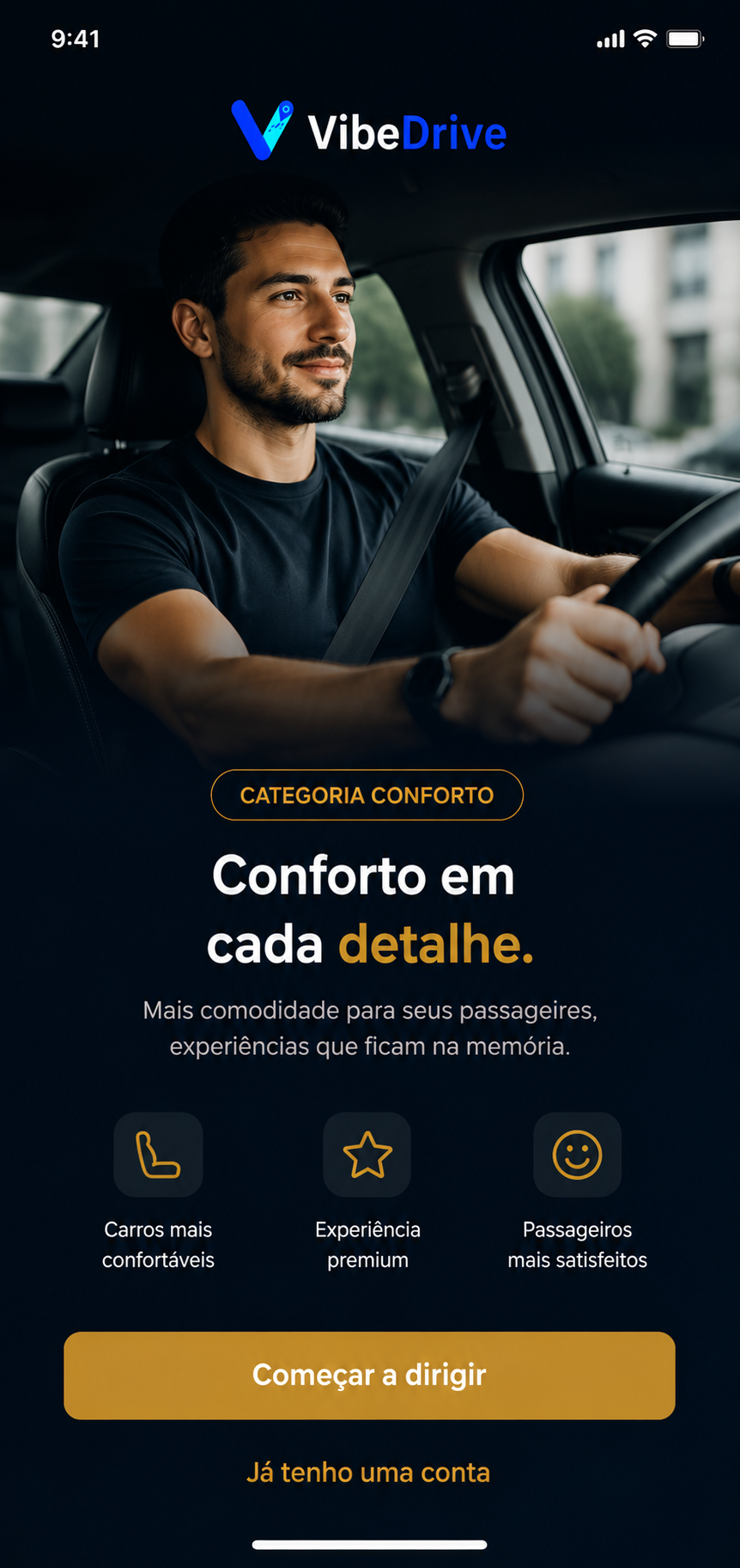 Categoria Conforto — Sedans intermediários e SUVs compactos